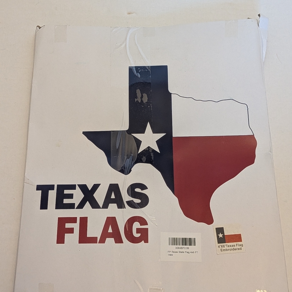 Texas Flag 4x6 ft-Embroidered Stars Sewn Stripes Heavy Duty Durable Nylon